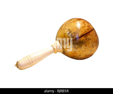 Traditional ethnic rattle instrument isolated with clipping path included Stock Photo
