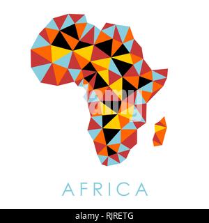 Africa low-poly modern style vector map. Simple graphics. Stock Vector