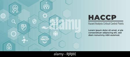 HACCP banner web icon vector illustration concept for hazard analysis ...