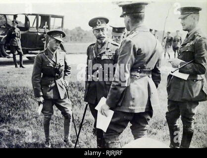 World War One visit to France in 1917, by King George V and the Prince of Wales Stock Photo