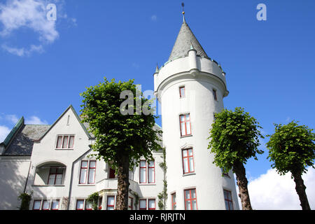 Bergen - famous town in Hordaland county, Norway. Royal mansion Gamlehaugen. Stock Photo