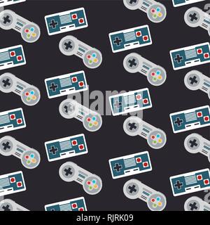 videogames vintage background Stock Vector