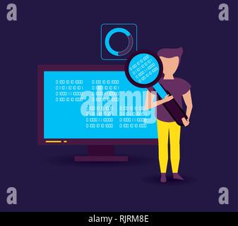 big data and coworker Stock Vector