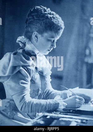 Mary of Teck (1867 - 1953), as Duchess of York circa 1895. Mary was later Queen consort of the United Kingdom and the British Dominions and Empress of India as the wife of King George V. Stock Photo