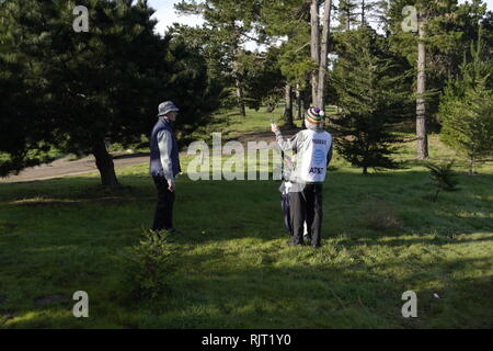 7th February, 2019  Monterey Peninsular Country Club, CA, USA  Everyone's favorite Bill Murray in the rough on the first hole of the first round at the AT&T Pro-Am at Pebble Beach Golf Links Stock Photo