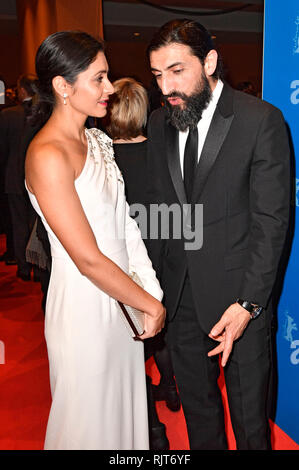 Berlin, Germany. 07th Feb, 2019. Pegah Ferydoni and Numan Acar attending the opening party at the 69th Berlin International Film Festival / Berlinale 2019 at Berlinale Palace on February 7, 2019 in Berlin, Germany. Credit: Geisler-Fotopress GmbH/Alamy Live News Stock Photo