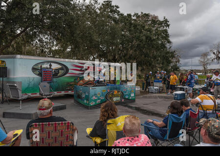 Crappie Fishing Tournament Weigh-in located at the Ed Stone Park Boat Ramp in Volusia County, Florida Stock Photo