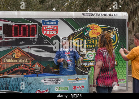 Crappie Fishing Tournament Weigh-in located at the Ed Stone Park Boat Ramp in Volusia County, Florida Stock Photo