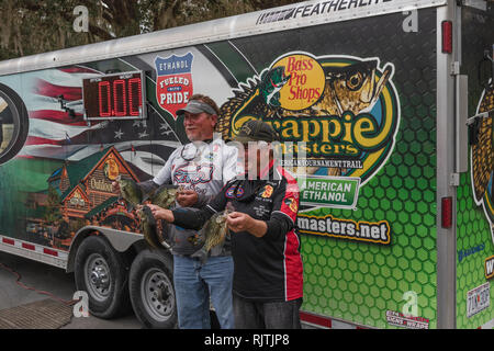 Crappie Fishing Tournament Weigh-in located at the Ed Stone Park Boat Ramp in Volusia County, Florida Stock Photo