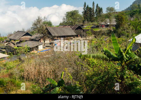 Asia; Asien; Southeast Asia; Vietnam; Northern; Hoang Lien Son Mountains; Sa Pa; Hill tribe house Stock Photo