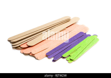 Set of  nail files isolated on white Stock Photo