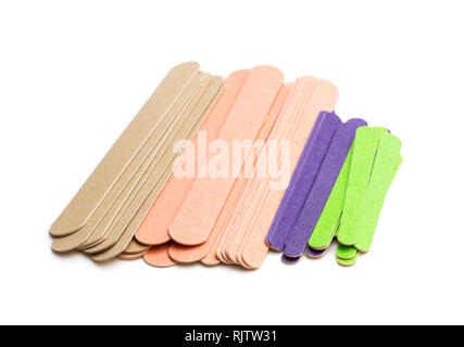 Set of  nail files isolated on white Stock Photo