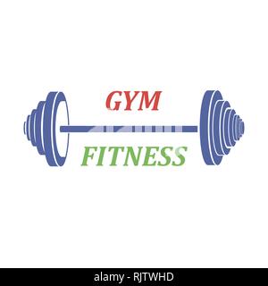 Sports Weight Icon on White Background. Fitness Designed Element. Workout Symbol. Gym Logo. Stock Vector