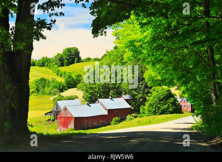 Jenne Farm In Spring, South Woodstock, Vermont, USA Stock Photo