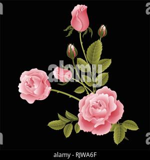 flower ornament vector for invitation and frame designs Stock Vector