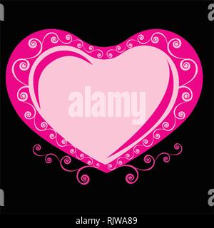 vector illustration of heart for romantic design Stock Vector