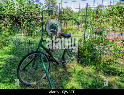 ancient bike to sharpen knives and scissors Stock Photo