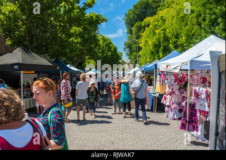 Salamanca Market, held each Saturday, in Hobart, Tasmania. Stock Photo