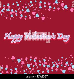 Happy valentines day with hearts background, stock vector Stock Vector