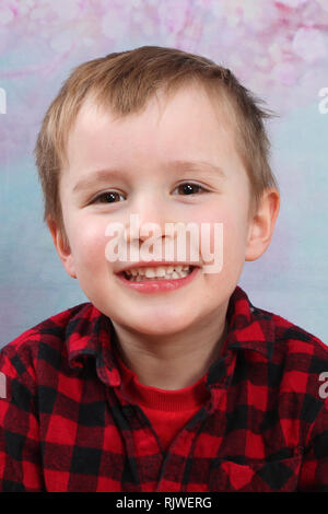 young boy 4 years old Stock Photo