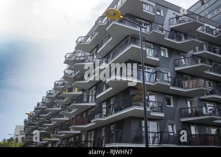 modern apartment block with balcony's Stock Photo