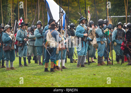 Historical re-enactment of English Civil War in Gloucester Summer 2018 Stock Photo