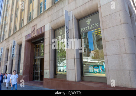 Rolex watch shop store in MartinPlace Sydney city centre Australia