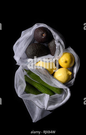 Reusable fresh produce bags Stock Photo