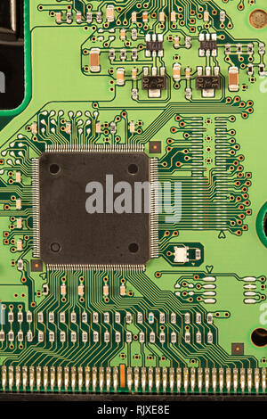 Computer mother board close up Stock Photo