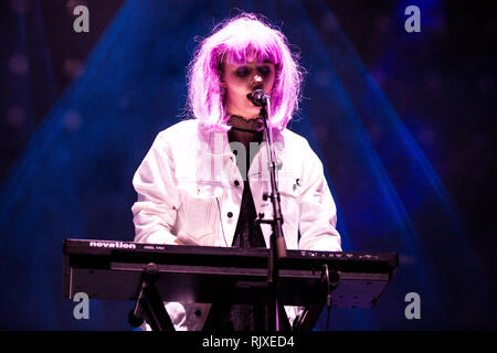 Let's Eat Grandma performing at The London Alexandra Palace on 7th February 2019 Stock Photo