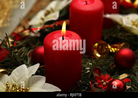 Advent Season, Four Candles Burning. Advent Background Stock Photo - Alamy