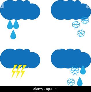 weather cloud rainy with ray vector illustration design Stock Vector ...