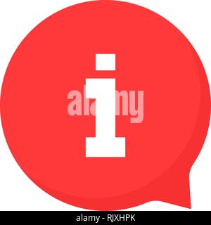 simple red information icon bubble Stock Vector