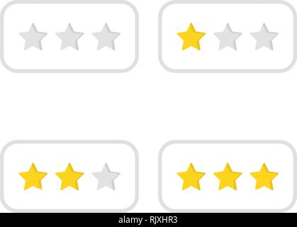set of triple rating star Stock Vector