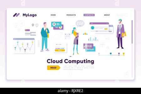 anding page template. Digital Marketing analyst Stock Vector