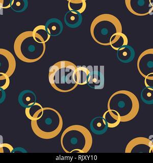 Abstract seamless black background with chains. Seamless dark pattern. Stock Vector