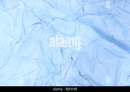 detail of the texture of a blue plastic bag Stock Photo