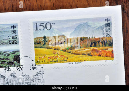 CHINA - CIRCA 1998: A stamp printed in China shows 1998-13 Shennongjia, circa 1998 Stock Photo