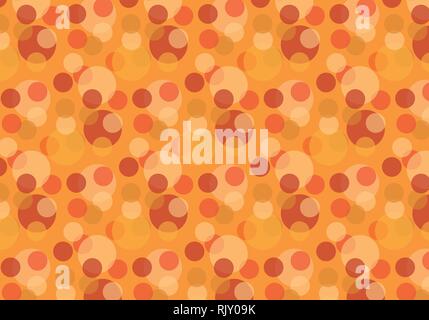 Orange circles vector pattern illustration Stock Vector