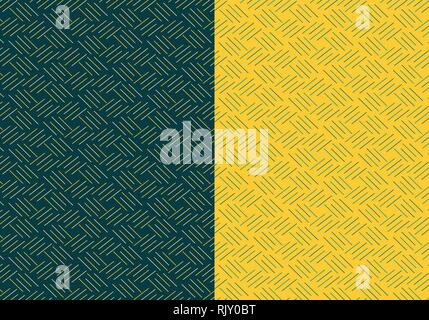 Vector pattern teal and yellow lines, repeat texture background. A simple geometric texture. Stock Vector