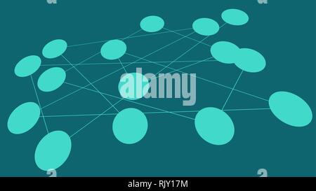 Technology backgrounds concept, vector circles and lines Stock Vector