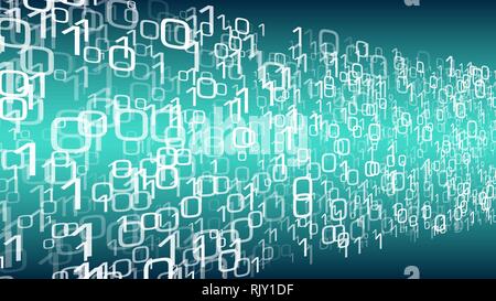Cyber security of big data, binary code algorithm vector conception Stock Vector