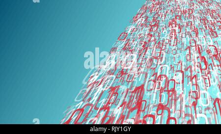 Database zeros ones neural network data stream Stock Vector