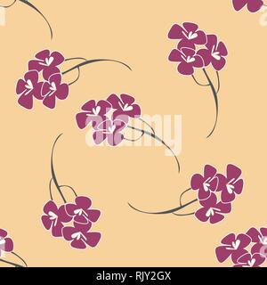 Seamless pattern, background with flowers like japanese sakura in soft colors Stock Vector