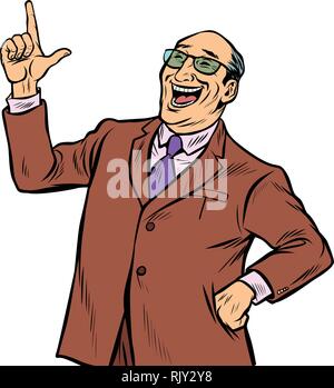 experienced businessman boss. successful business Stock Vector