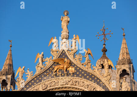 Architectural details of Basilica di San Marco in Venice, Italy Stock Photo
