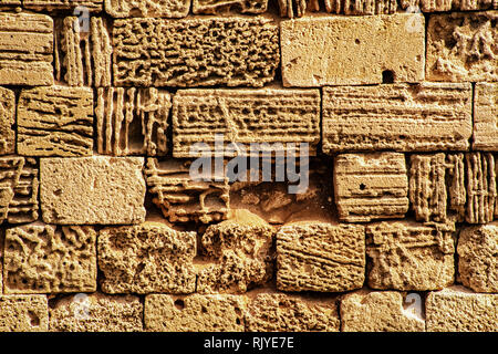 Background pattern from old tiled wall Stock Photo