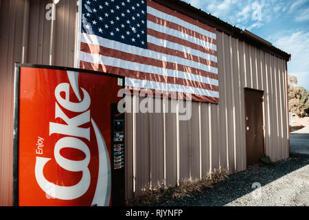 Coca Cola Machine. CA. Stock Photo