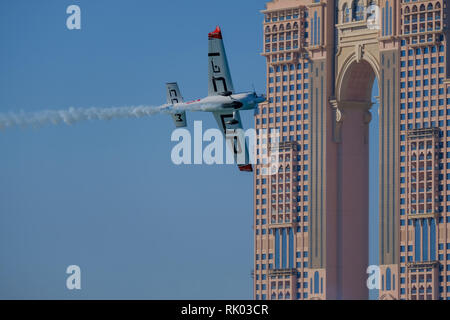 Abu Dhabi, UAE. 8th Feb 2019. Abu Dhabi, Red Bull Air Race 2019 - Qualifying Round. Credit: Fahd Khan / Live News Alamy Credit: Fahd Khan/Alamy Live News Stock Photo