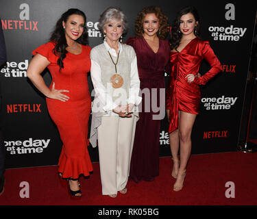 February 7, 2019 - GLORIA CALDERON KELLETT, RITA MORENO, JUSTINA MACHADO and ISABELLA GOMEZ attends Netflix's ''One Day at a Time'' Season 3 Premiere and global launch at Regal Cinemas L.A. LIVE 14 in Los Angeles, California. Credit: Billy Bennight/ZUMA Wire/Alamy Live News Stock Photo